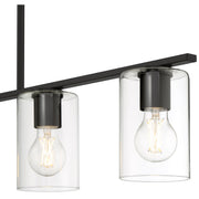 Oslo 4-Light Linear Pendant in Matte Black