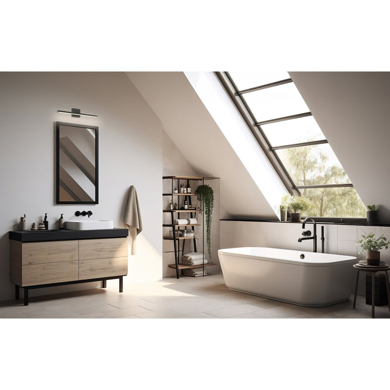 Float 18" LED Bath Vanity Light in Matte Black