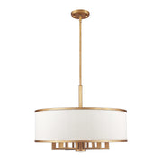 Park Ridge 24" Chandelier with Downlight in Hand Applied Antique Gold Leaf
