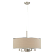 Park Ridge 24" Chandelier with Downlight in Brushed Nickel