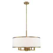 Park Ridge 24" Chandelier with Downlight in Antique Brass