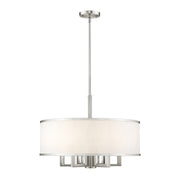 Park Ridge 24" Chandelier with Downlight in Brushed Nickel