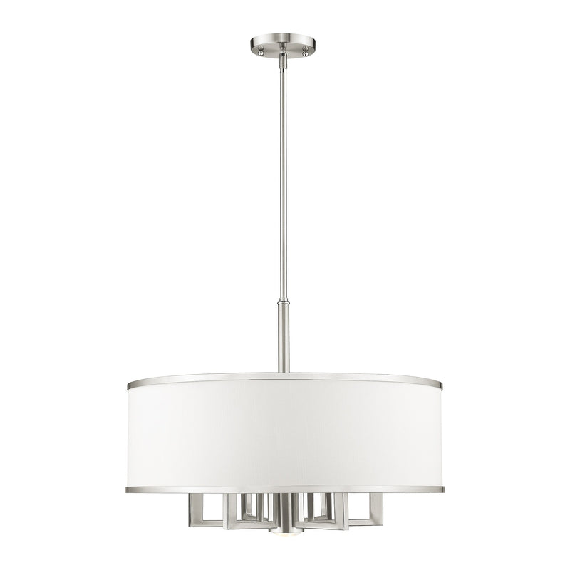 Park Ridge 24" Chandelier with Downlight in Brushed Nickel