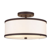 Park Ridge 2-Light 13" Semi-Flush Mount in Bronze