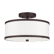 Park Ridge 2-Light 13" Semi-Flush Mount in Bronze