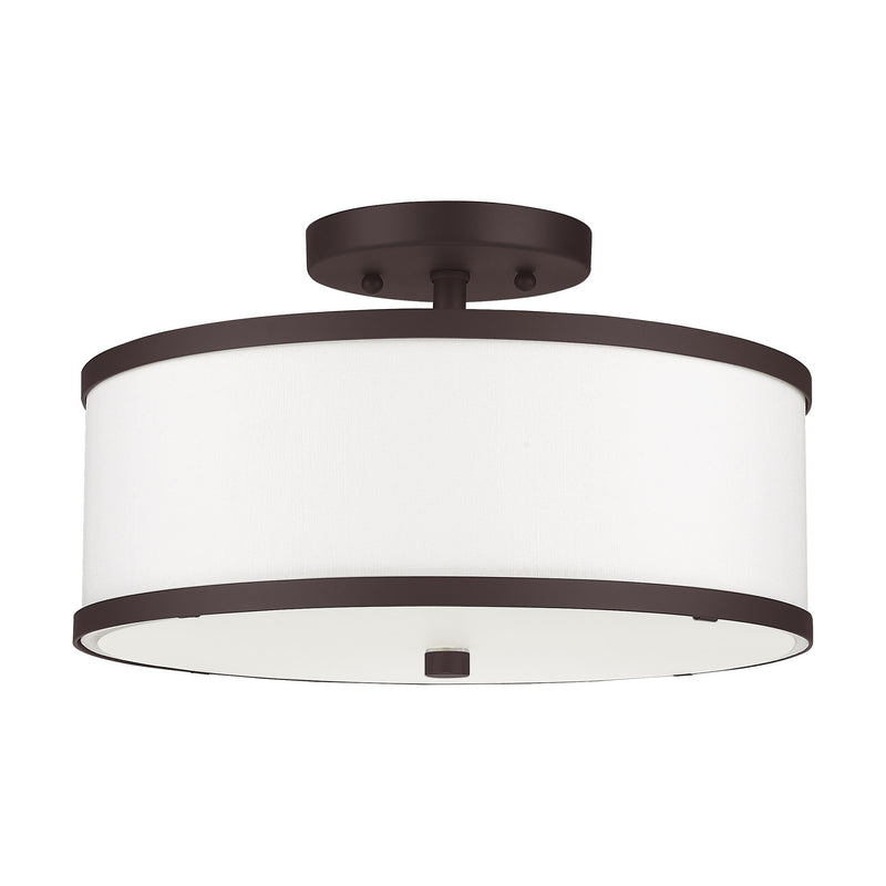 Park Ridge 2-Light 13" Semi-Flush Mount in Bronze