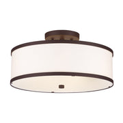 Park Ridge 3-Light 15" Semi-Flush Mount in Bronze