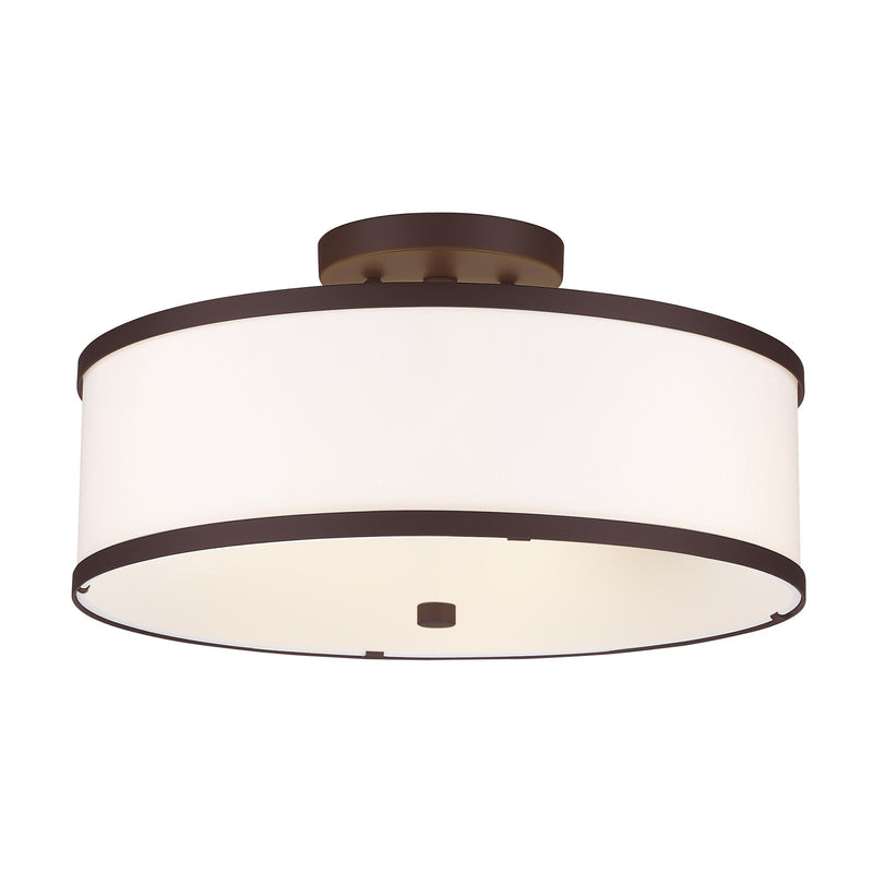 Park Ridge 3-Light 15" Semi-Flush Mount in Bronze