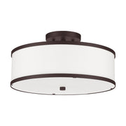 Park Ridge 3-Light 15" Semi-Flush Mount in Bronze