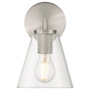 Katie Bath Sconce in Brushed Steel