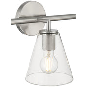 Katie 3-Light Bath Vanity Light in Brushed Steel