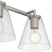 Katie 3-Light Bath Vanity Light in Brushed Steel