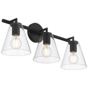 Katie 3-Light Bath Vanity Light in Matte Black