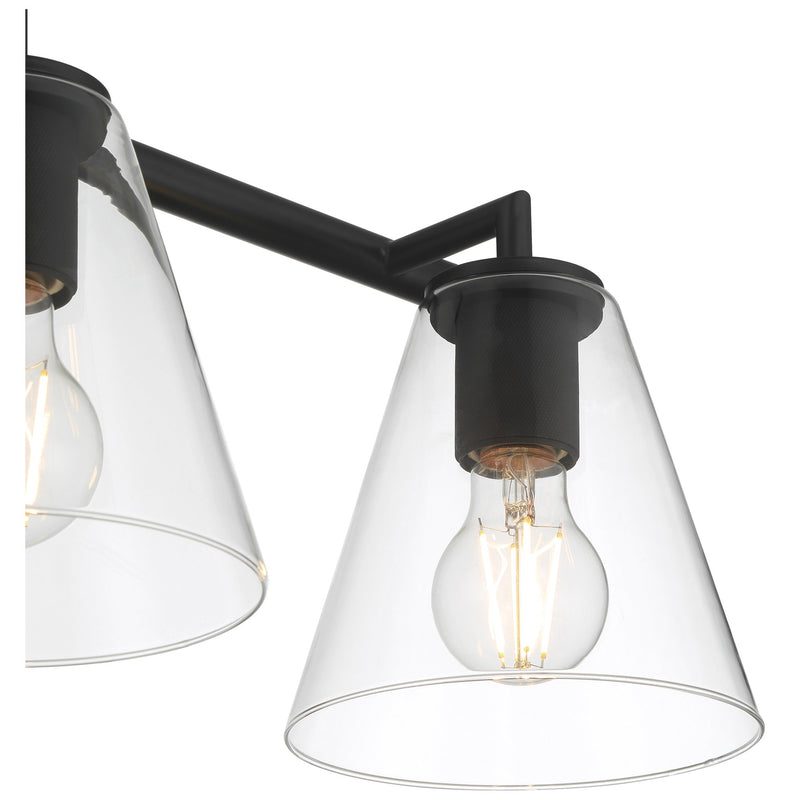 Katie 3-Light Bath Vanity Light in Matte Black