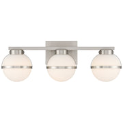 Emma 3-Light LED Bath Vanity Light in Brushed Steel