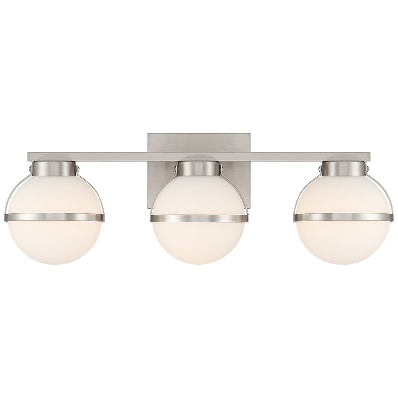 Emma 3-Light LED Bath Vanity Light in Brushed Steel