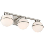 Emma 3-Light LED Bath Vanity Light in Brushed Steel