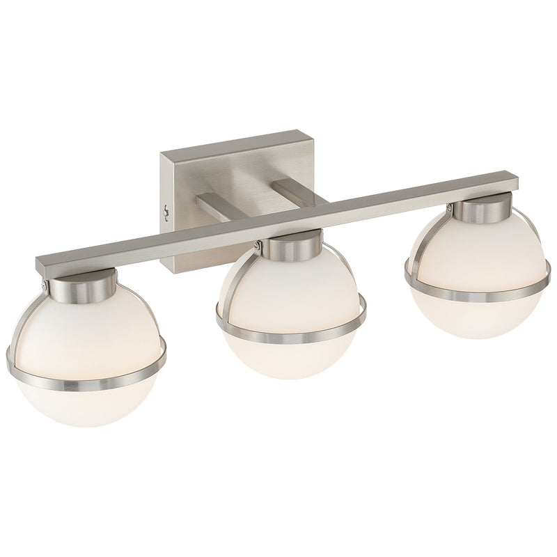 Emma 3-Light LED Bath Vanity Light in Brushed Steel