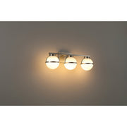 Emma 3-Light LED Bath Vanity Light in Brushed Steel