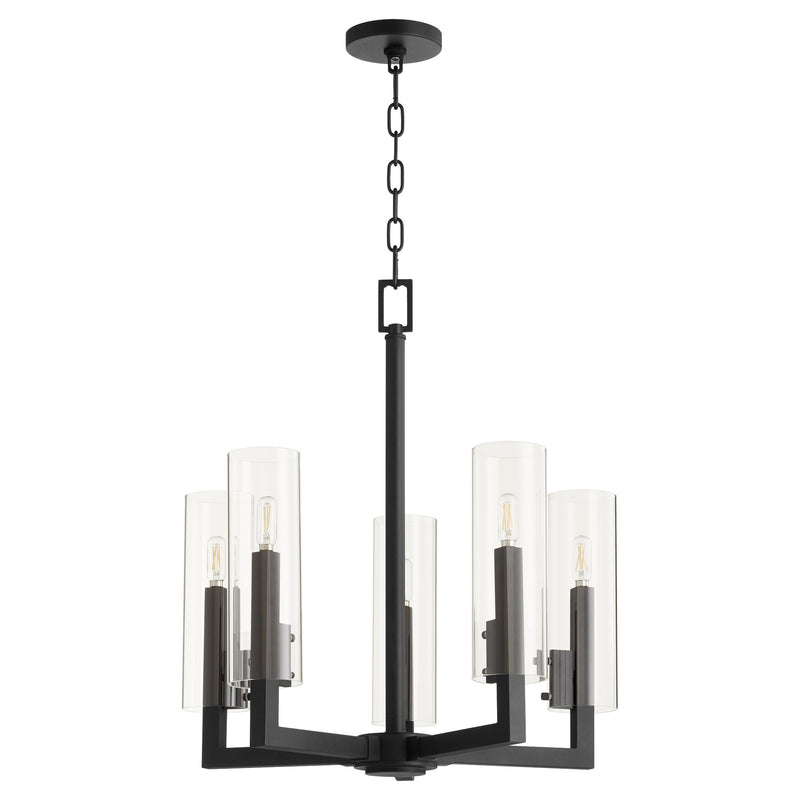 Harbin 5 Light Chandelier in Textured Black