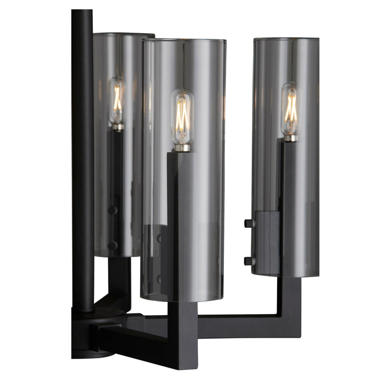 Harbin 5 Light Chandelier in Textured Black