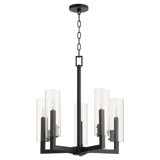 Harbin 5 Light Chandelier in Textured Black