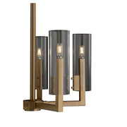 Harbin 5 Light Chandelier in Aged Brass