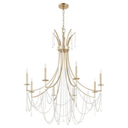 Malin 8 Light Chandelier in Antique Silver