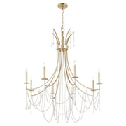 Malin 8 Light Chandelier in Antique Silver