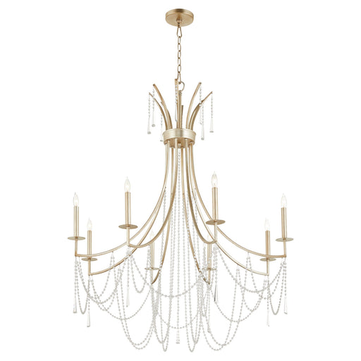 Malin 8 Light Chandelier in Antique Silver