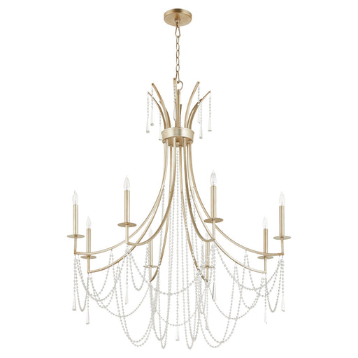 Malin 8 Light Chandelier in Antique Silver