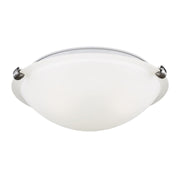 Clip Ceiling 2-Light Flush Mount in Brushed Nickel
