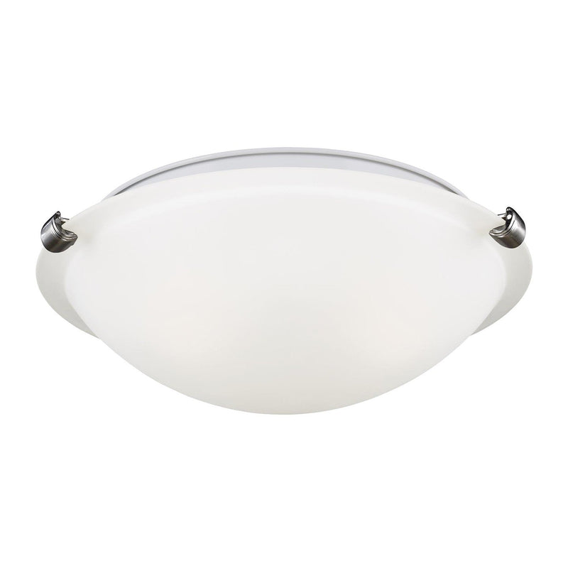 Clip Ceiling 2-Light Flush Mount in Brushed Nickel