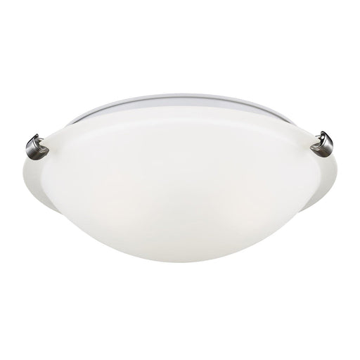 Clip Ceiling 2-Light Flush Mount in Brushed Nickel