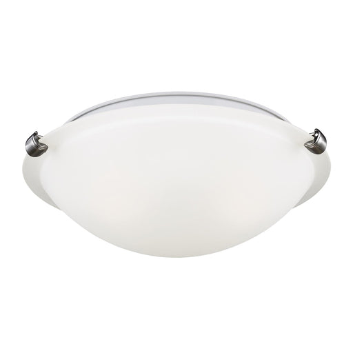 Clip Ceiling Flush Mount Two Light Flush Mount in Brushed Nickel