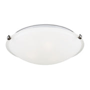 Clip Ceiling Flush Mount Three Light Flush Mount in Brushed Nickel