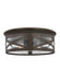 Outdoor Ceiling Two Light Outdoor Flush Mount in Antique Bronze