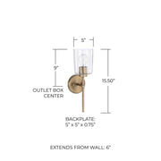 Greyson Wall Sconce in Aged Brass