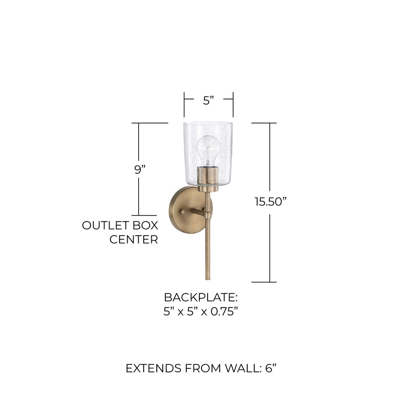 Greyson Wall Sconce in Aged Brass