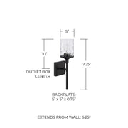 Colton Wall Sconce in Matte Black