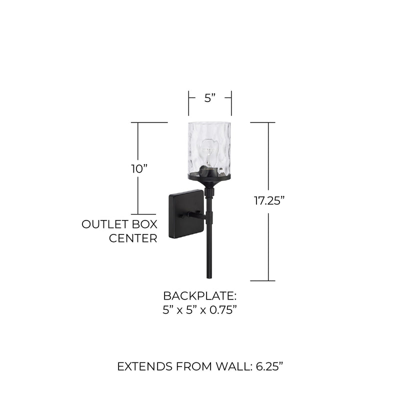 Colton Wall Sconce in Matte Black