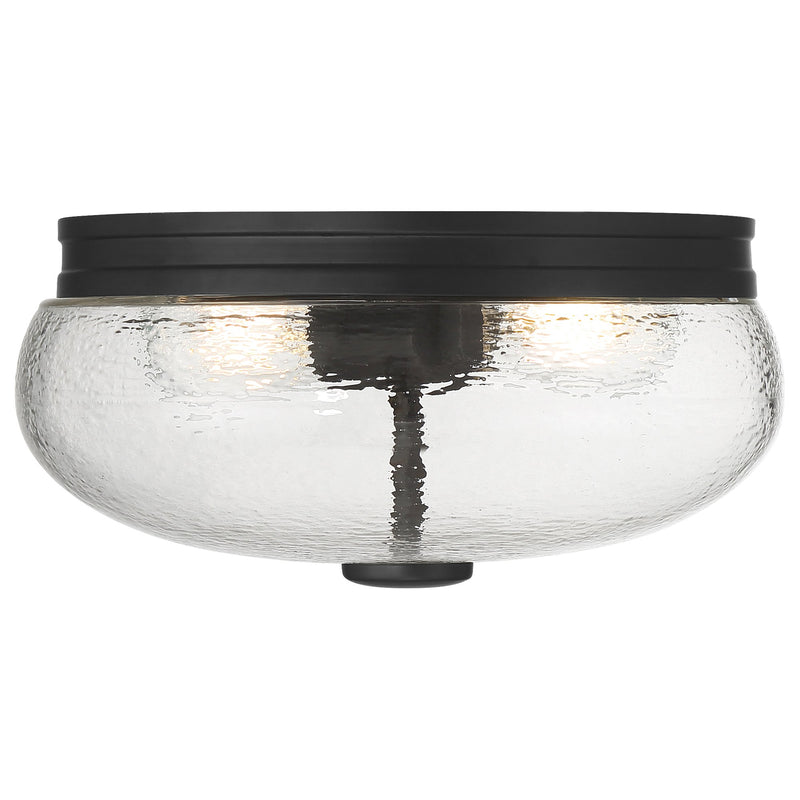 Lindsay 2-Light Flush Mount in Matte Black
