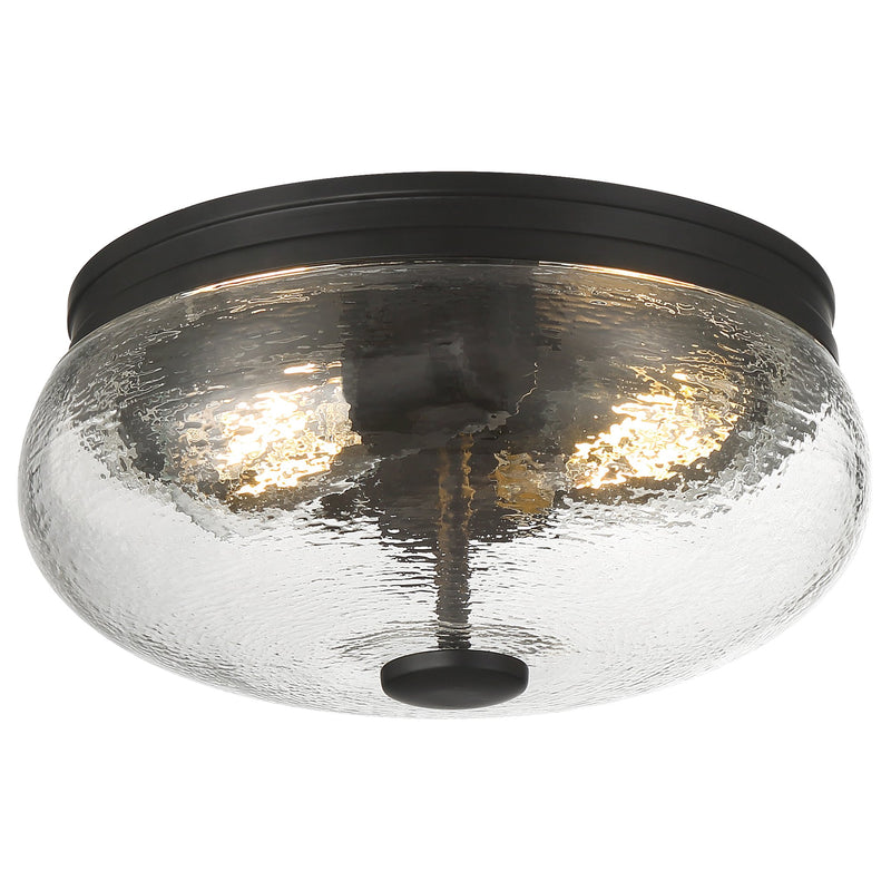 Lindsay 2-Light Flush Mount in Matte Black