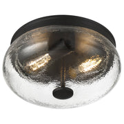 Lindsay 2-Light Flush Mount in Matte Black