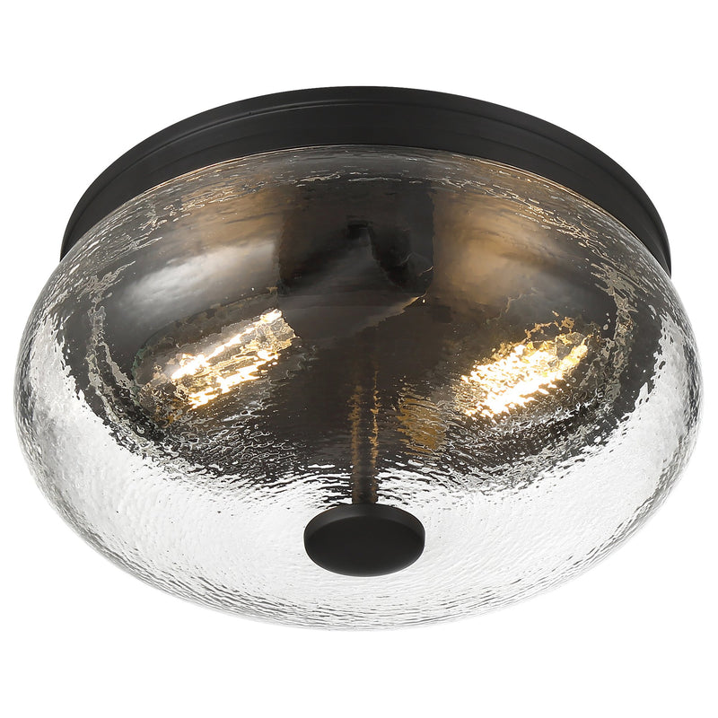 Lindsay 2-Light Flush Mount in Matte Black