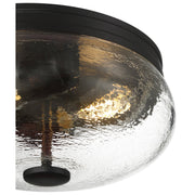 Lindsay 2-Light Flush Mount in Matte Black