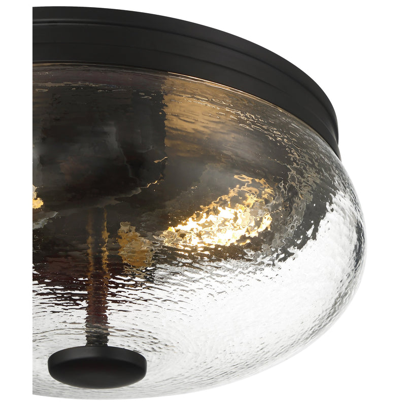 Lindsay 2-Light Flush Mount in Matte Black