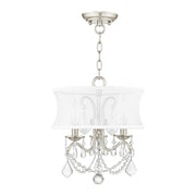 Newcastle 3-Light Convertible Mini Chandelier / Semi-Flush Mount in Brushed Nickel
