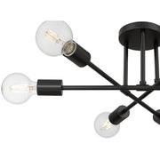 Marin 6-Light Semi-Flush Mount in Matte Black