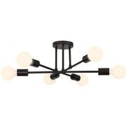 Marin 6-Light Semi-Flush Mount in Matte Black